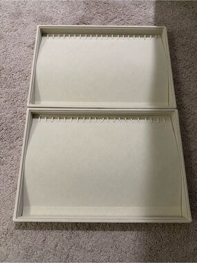 Two Neutral Jewelry Display Trays